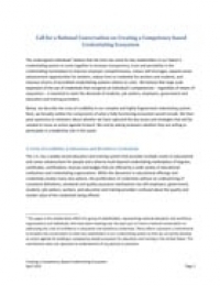 Call for a National Conversation on Creating a Competency-based Credentialing Ecosystem