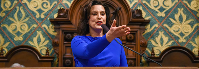 Gov. Whitmer delivers Michigan’s State of the State address, Feb. 12, 2019.