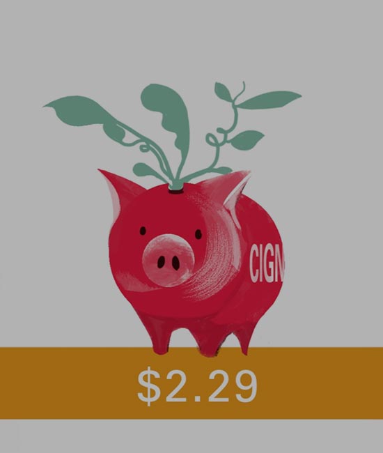 Still from explainer video depicts piggy bank with the savings growth figure of employee talent investment.