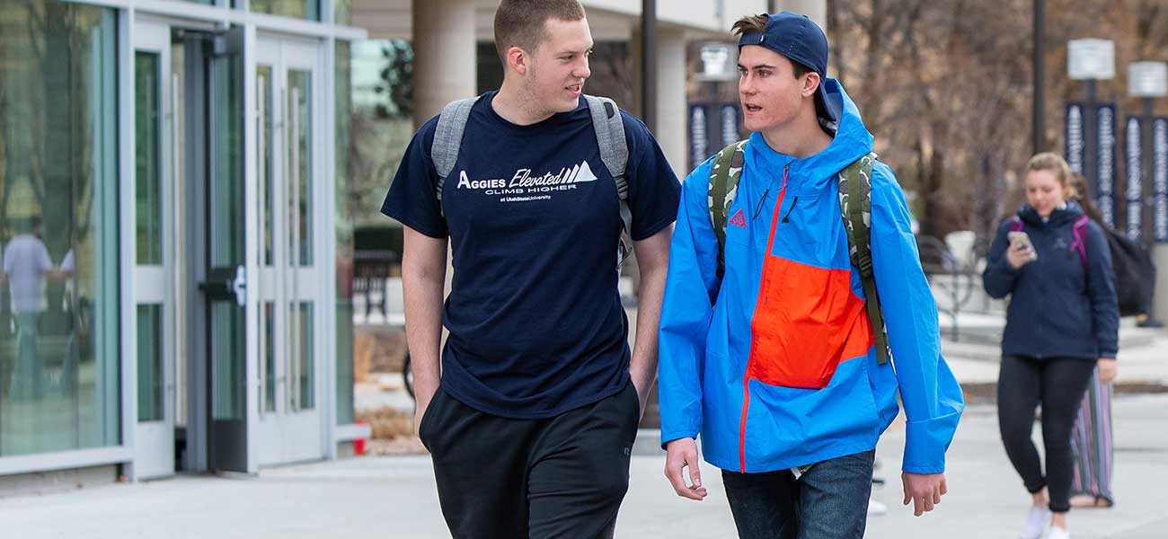 Aggies Elevated students Bret Giebel (left) and Willy Wilson.
