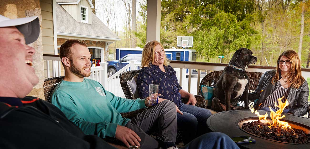 Integrated Studies student Kelsey Borror enjoys some unexpected down time on an April evening at the family home in southeastern Pennsylvania.