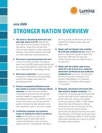 Stronger Nation 2-pager cover for July 2020 update