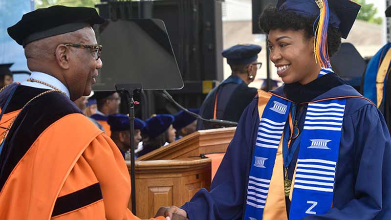 Morgan state president congratulates new graduate