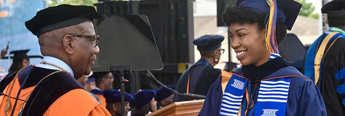 Morgan state president congratulates new graduate