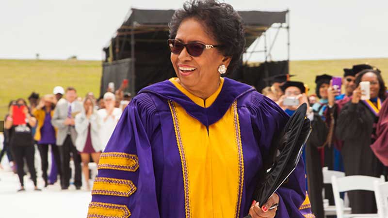 Ruth Simmons at graduation.