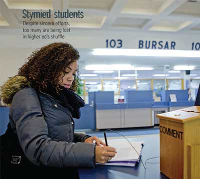 Student in bursar's office.