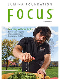 Summer 2020 issue shows Daniel Castallos, a prep cook featured in the issue making his signature Caesar dressing.