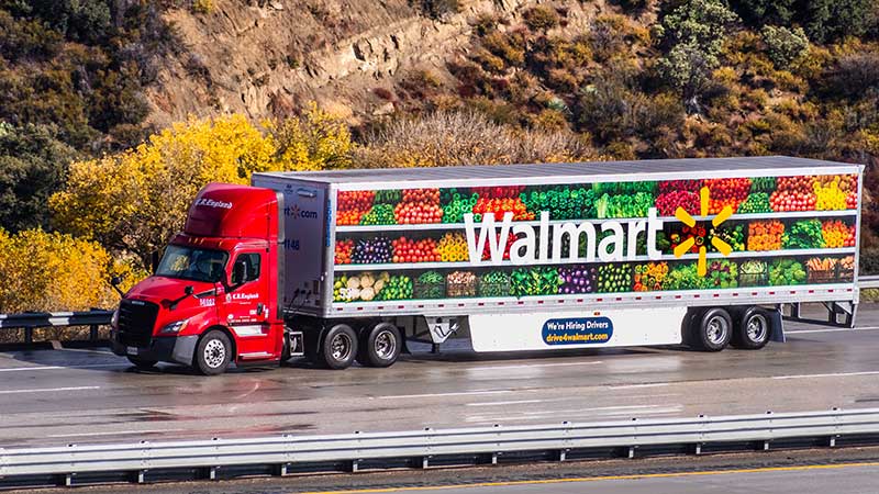 Walmart branded truck.