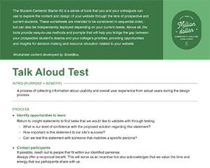 Talk Aloud Test Cover