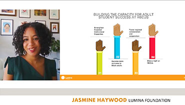 Jasmine Haywood, HBCU webinar.