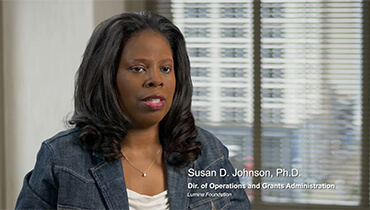 Susan Johnson discusses Lumina as an Equity First organization.