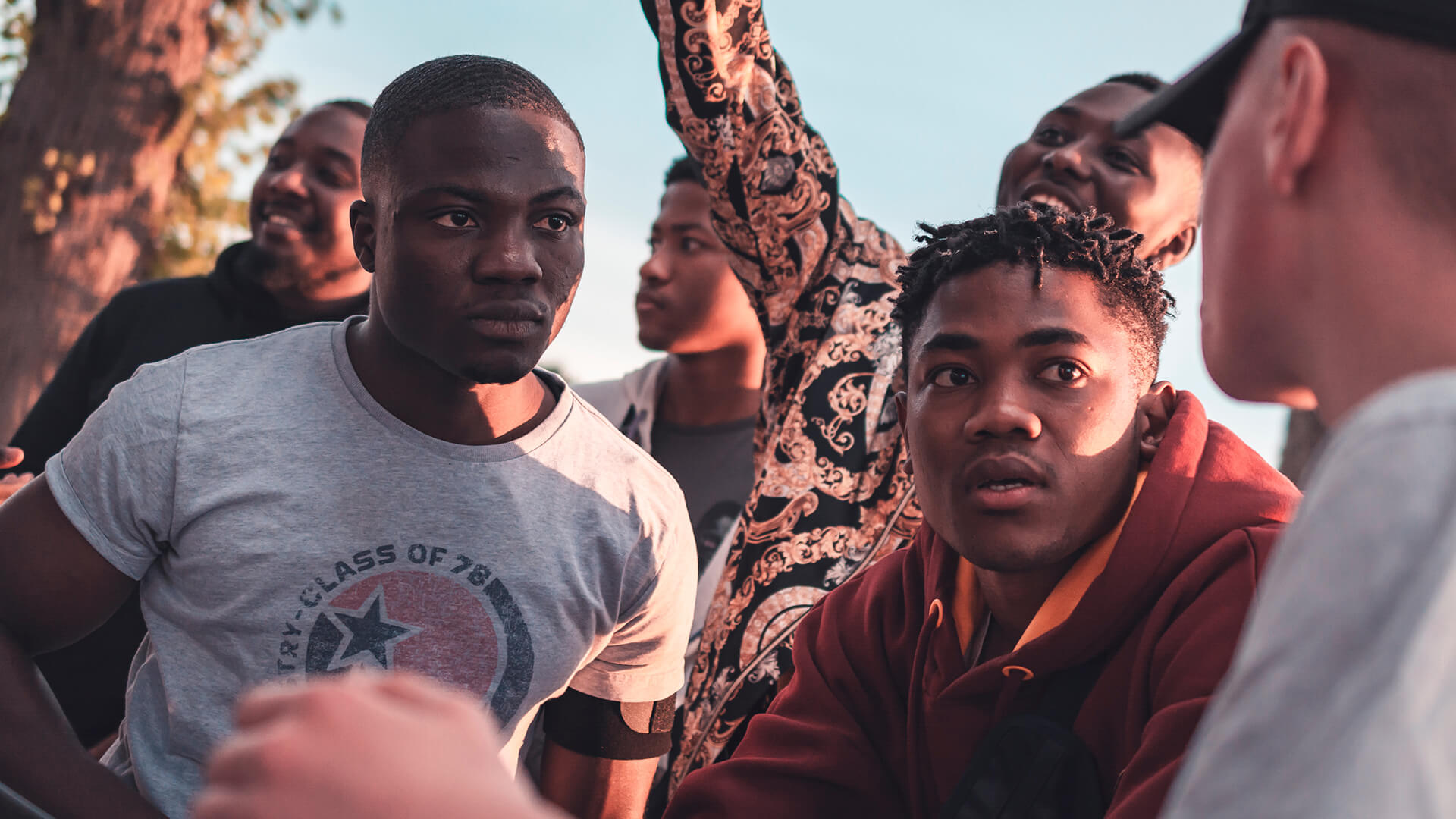 Group of Black men in conversation